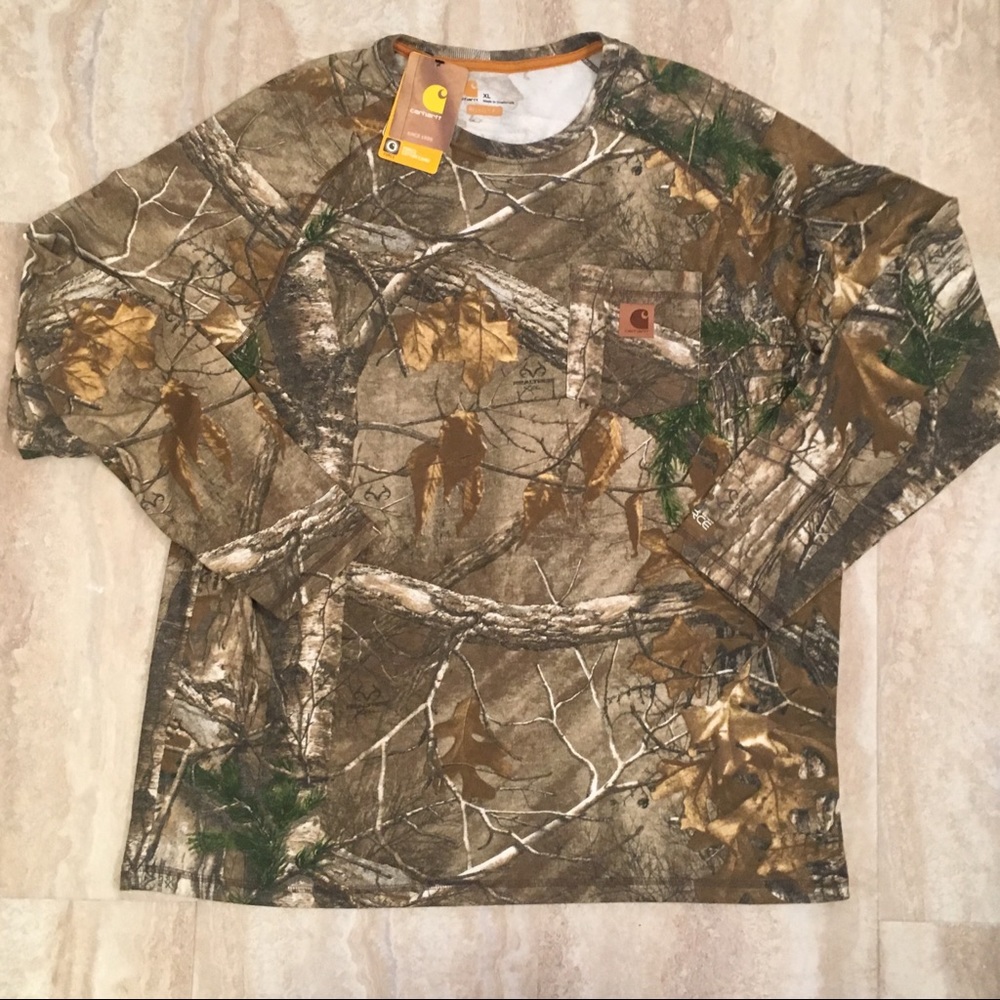 Carhartt Woods Camo L/S pocket shirt (XL) NWT